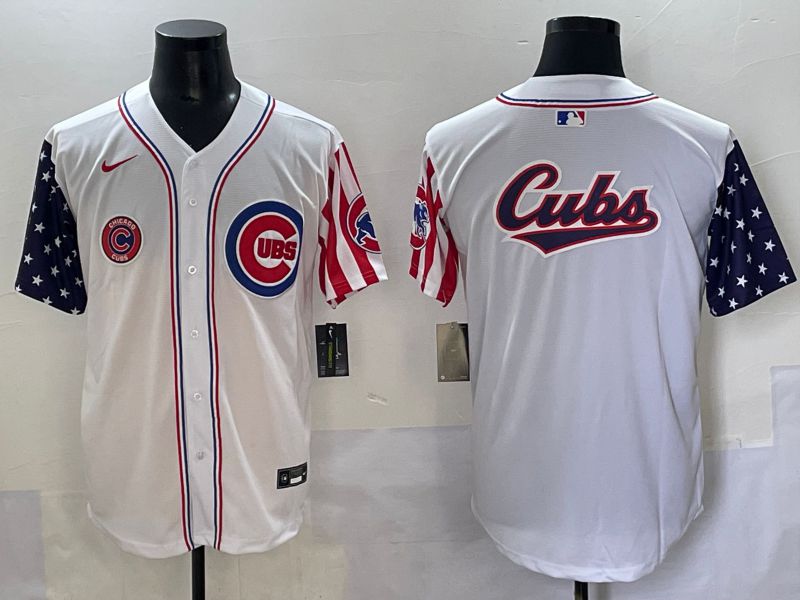 Men 2025 Chicago Cubs Blank White a generation of national flags Joint Name Nike MLB Jersey style 4->chicago cubs->MLB Jersey